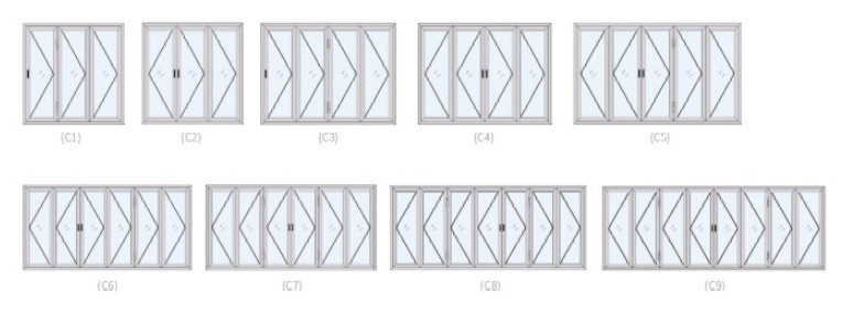 Aluminum Glass Folding Door (4)
